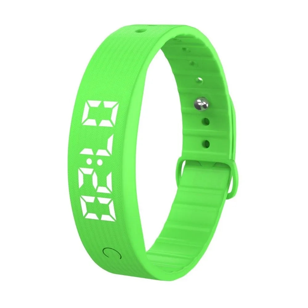 LED Digital Alarm Clock Watch Waterproof Snooze-proof Alarm Bracelet Adjustable with Running Pedometer Fitness Wristbands