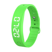 LED Digital Alarm Clock Watch Waterproof Snooze-proof Alarm Bracelet Adjustable with Running Pedometer Fitness Wristbands