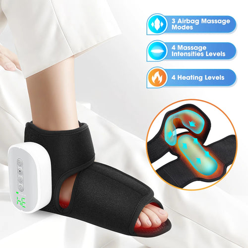 Wireless Air Pressure Foot Ankle Massager,Electric Heating Airbag Compression Ankle Massage,Plantar Fascia Foot Muscle Relax