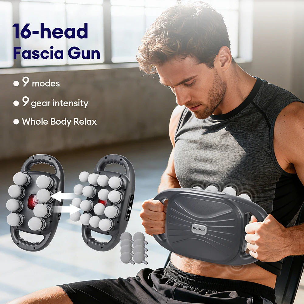 DeepRelief™ Massage Gun 💪✨ — 16 Heads, Powerful Vibration