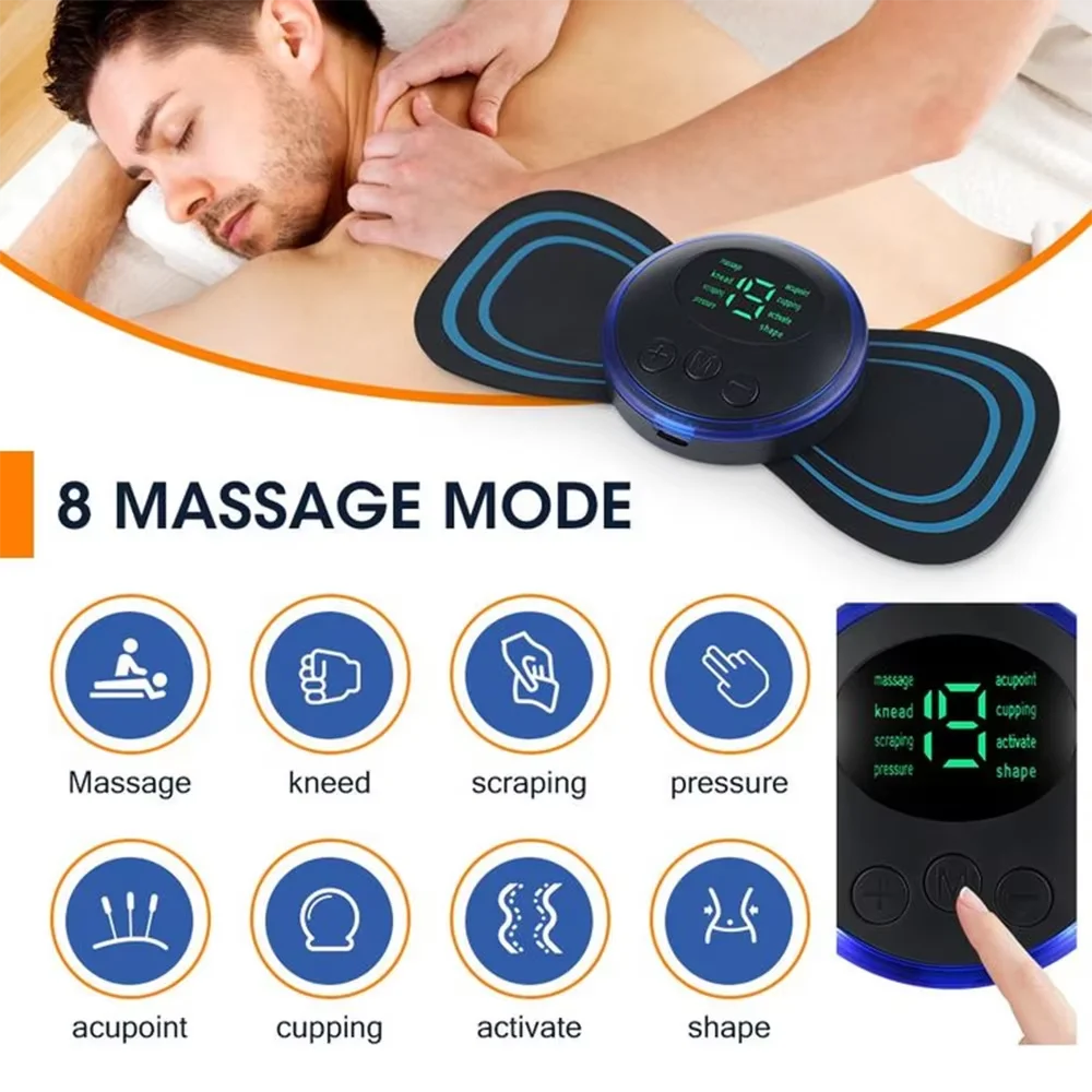 Mini Portable Rechargeable Muscle Massager for Neck Relief Back and Legs Ideal for Travel and Esport