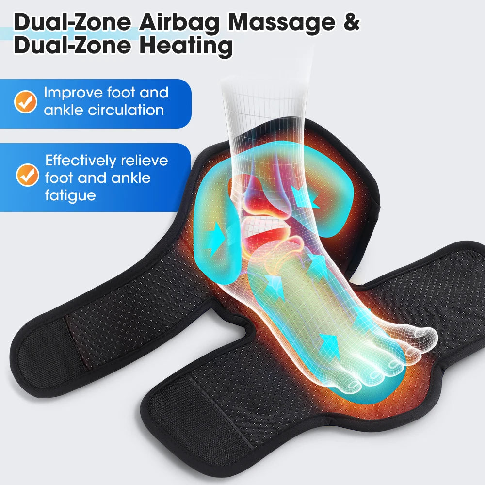 Wireless Air Pressure Foot Ankle Massager,Electric Heating Airbag Compression Ankle Massage,Plantar Fascia Foot Muscle Relax
