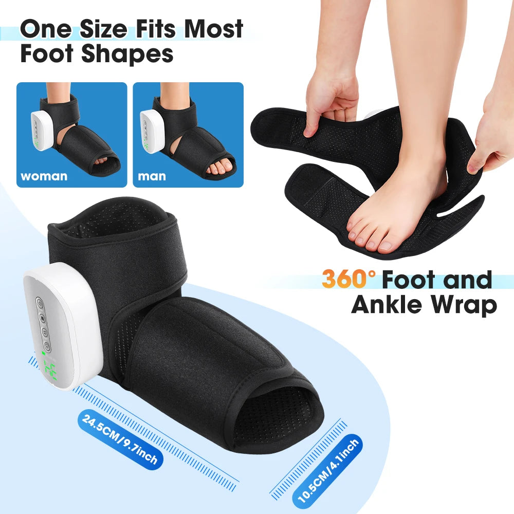 Wireless Air Pressure Foot Ankle Massager,Electric Heating Airbag Compression Ankle Massage,Plantar Fascia Foot Muscle Relax