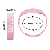 LED Digital Alarm Clock Watch Waterproof Snooze-proof Alarm Bracelet Adjustable with Running Pedometer Fitness Wristbands